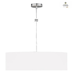 Luminaire  suspension MARA 60 grand E27 IP20, nickel mat, blanche gradable