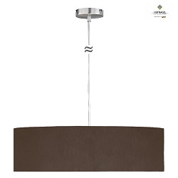Luminaire  suspension MARA 60 grand E27 IP20, Mocca, nickel mat gradable