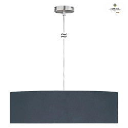 Luminaire  suspension MARA 60 grand E27 IP20, nickel mat, ardoise gradable