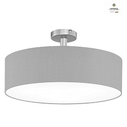 Luminaire de plafond MARA 50 mdium E27 IP20, gris clair, nickel mat, blanche gradable
