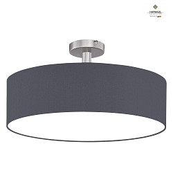 Luminaire de plafond MARA 60 grand E27 IP20, nickel mat, ardoise, blanche gradable