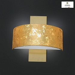 Luminaire mural GEA semi-circulaire, dimmable G9 IP20, or, blanche, laiton satin gradable