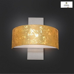 Luminaire mural GEA semi-circulaire, dimmable G9 IP20, or, nickel mat, blanche gradable