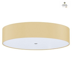 Ceiling luminaire ALEA,  60cm, 3x E27, matt nickel / acrylic cover / chintz shade, champaign