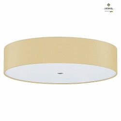 Ceiling luminaire ALEA,  78cm, 3x E27, matt nickel / acrylic cover / chintz shade, champaign