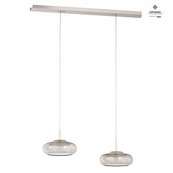 pendant luminaire HUBLOT LIFT LED 2 flames IP20, platinum dimmable