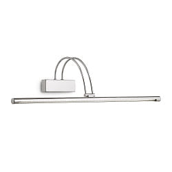 LED Bilderleuchte / Spiegelleuchte BOW AP114, 76cm, 8W 3000K, schwenkbar, mit Schalter, Chrom