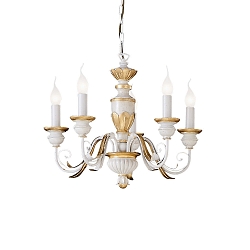 Chandelier FIRENZE SP5, 5 flames, E14, antique white