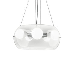 Pendant luminaire AUDI-10 SP5, 5 flames, E27, 60W, transparent