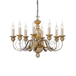 Chandelier DORA SP8, 8 flames, E14, antique gold