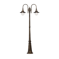 Outdoor luminaire CIMA PT2 Floor lamp, 2 flames, E27, black/gold