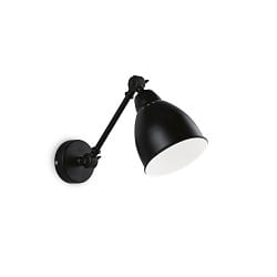 Lampada da parete NEWTON AP1 E27 IP20, Nero 