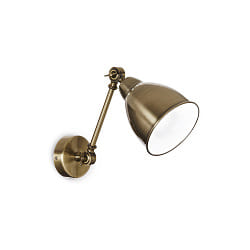 Wall luminaire NEWTON AP1, E27, antique brass