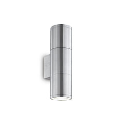 Outdoor Wandleuchte GUN SMALL, Up/Down, 2-flammig, 2x GU10, IP44, aluminium