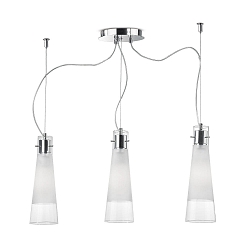 Luci a sospesione KUKY SP3 3-Lampadine E27 IP20, trasparente 