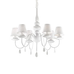 Chandelier BLANCHE SP6, 6 flames, E14, white