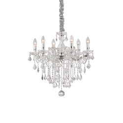 Chandelier FLORIAN SP6, 6 flames, E14, chrome