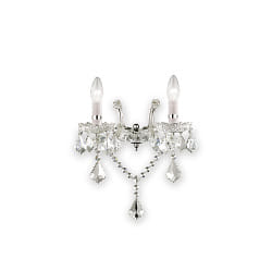 Wall luminaire FLORIAN AP2, 2 flames, E14, chrome