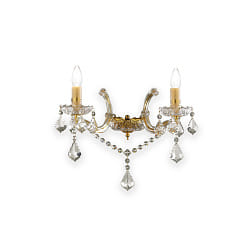 Wall luminaire FLORIAN AP2, 2 flames, E14, gold