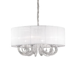 Luci a sospesione SWAN SP6 6-Lampadine E14 IP20, Bianco 