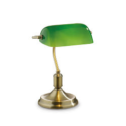 Table lamp LAWYER TL1, E27, antique brass