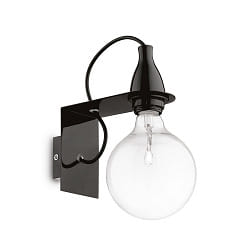 Wall luminaire MINIMAL AP1, 1 flame, E27, black