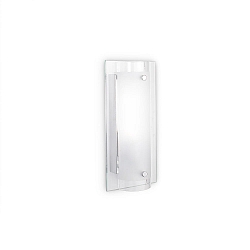 Wall luminaire TUDOR AP1, 1 flame, E14, transparent