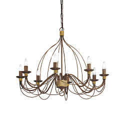 Chandelier CORTE SP8 , 8 flames, E14, rust