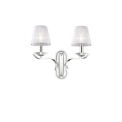 Lampada da parete PEGASO AP2 2-Lampadine E14 IP20, Bianco 