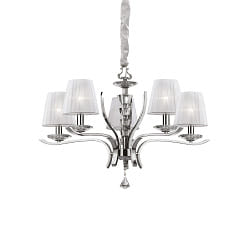 Chandelier PEGASO SP5, 5 flames, E14, white