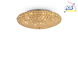 Ceiling luminaire KING PL9, 9 flames, G9, 40W, gold