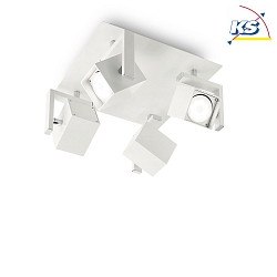 Spot for walls and ceilings MOUSE AQUARE, 4 flames, 4x GU10 max. 50W, adjustable, white