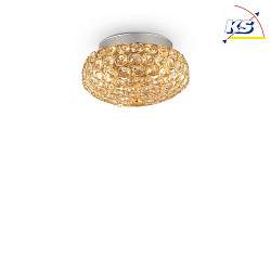 Ceiling luminaire KING PL3, 3 flames, G9, 40W, gold