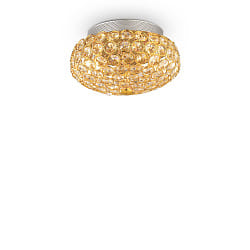 Ceiling luminaire KING PL3, 3 flames, G9, 40W, gold