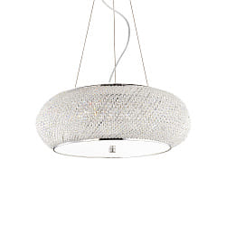 Luci a sospesione PASHA SP10 10-Lampadine E14 IP20, Cromo