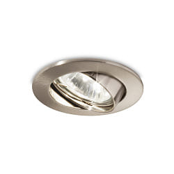 Recessed light SWING, IP20,  8.2cm, GU10 max. 50W, zinc casing, adjustable, nickel