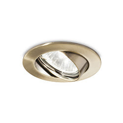 Recessed light SWING, IP20,  8.2cm, GU10 max. 50W, zinc casing, adjustable, burnished