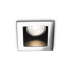 Einbau-Downlight FUNKY, IP20, 9 x 9cm, GU10 max. 50W, Chrom / Reflektor schwarz