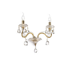 Luminaire mural NEGRESCO AP2  2 flammes E14 IP20, transparent