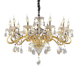 Chandelier NEGRESCO SP10, 10 flames, E14, transparent