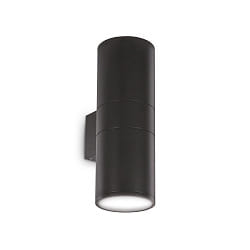 Outdoor Wandleuchte GUN BIG, Up/Down, 2-flammig, 2xE27, IP54, schwarz