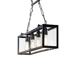 Luci a sospesione IGOR SP4 4-Lampadine E27 IP20, Nero 