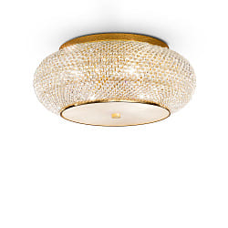 Plafoniera PASHA PL10 10-Lampadine E14 IP20, Oro 