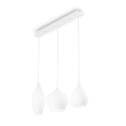 Luci a sospesione SOFT SP3 3-Lampadine E14 IP20, bianco dimmerabile