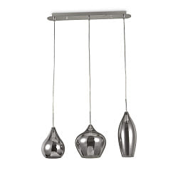 Luci a sospesione SOFT SP3 3-Lampadine E14 IP20, lucido, colori del fumo dimmerabile