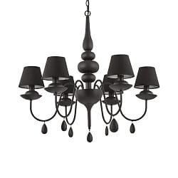 Chandelier BLANCHE SP6, 6 flames, E14, black