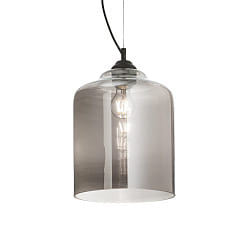 Luci a sospesione BISTR SP1 SQUARE E27 IP20, colori del fumo, Nero