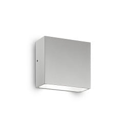 Luminaire mural dextrieur TETRIS-1 G9 IP44, gris, mat, couvert de poudre, transparent