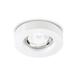 Recessed spot BLUES ROUND, IP20,  9.5cm, GU10 max. 50W, aluminium, white