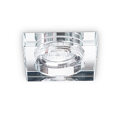 Recessed spot BLUES SQUARE, 9 x 9cm, GU10 max. 50W, aluminium, transparent